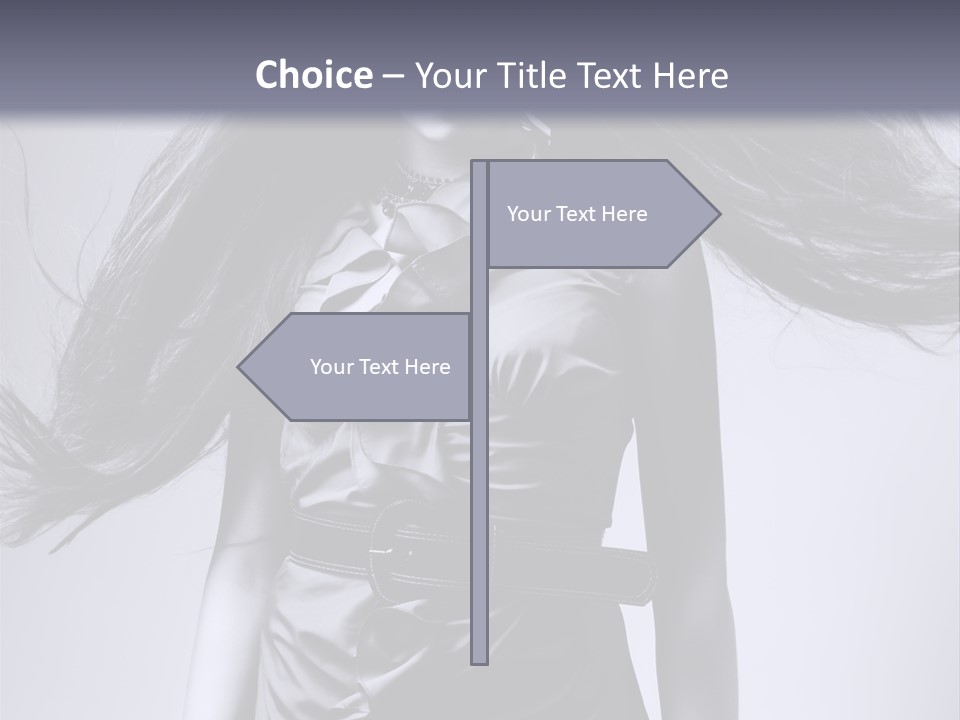 Girl Flying Hair PowerPoint Template