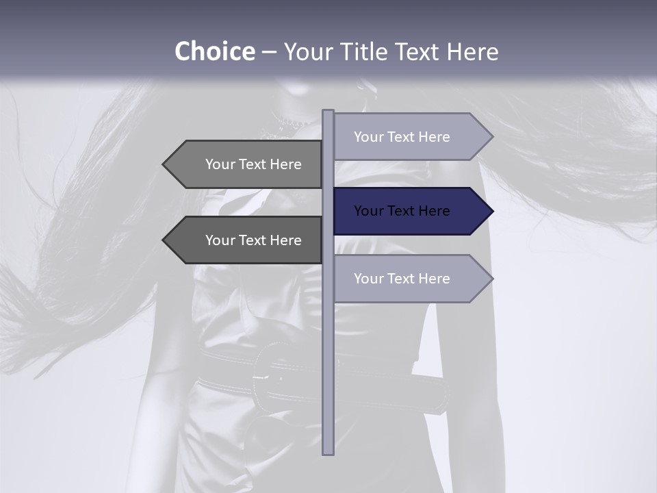 Girl Flying Hair PowerPoint Template