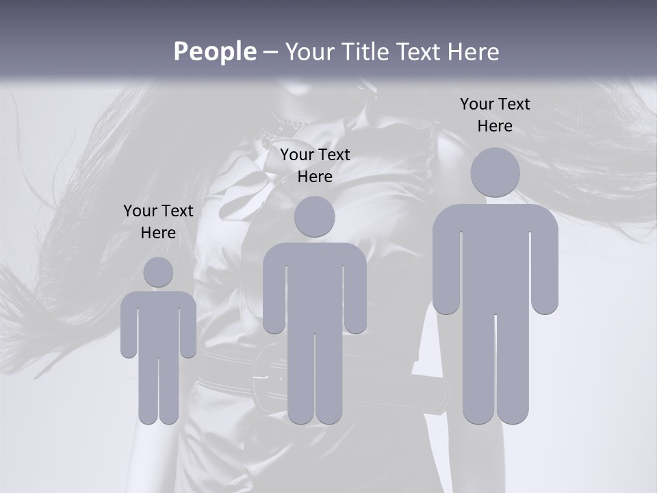 Girl Flying Hair PowerPoint Template