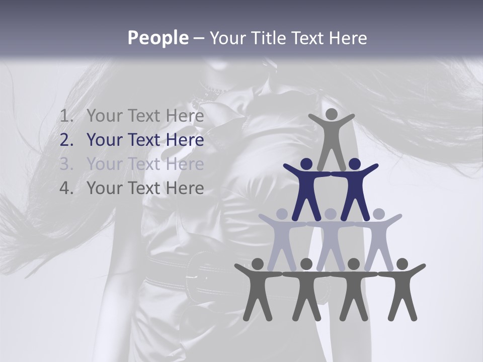 Girl Flying Hair PowerPoint Template