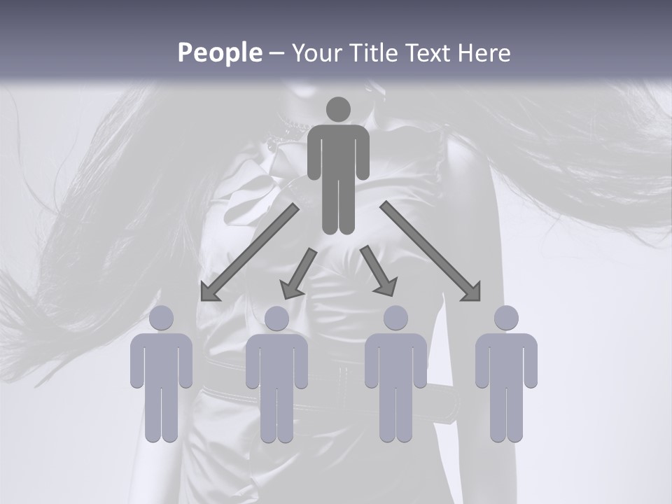 Girl Flying Hair PowerPoint Template