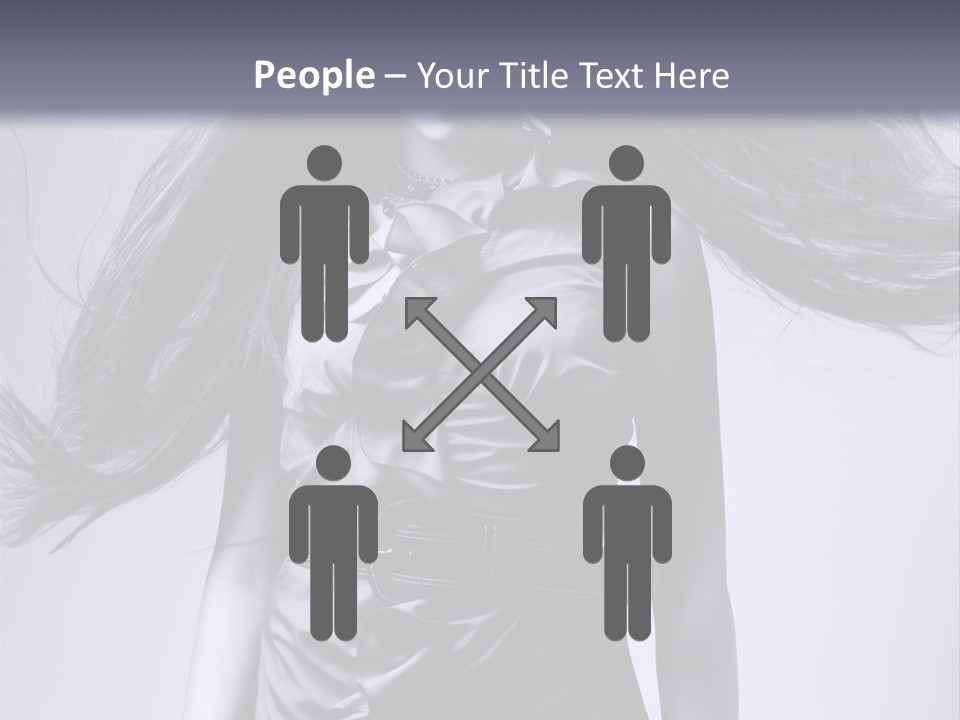 Girl Flying Hair PowerPoint Template