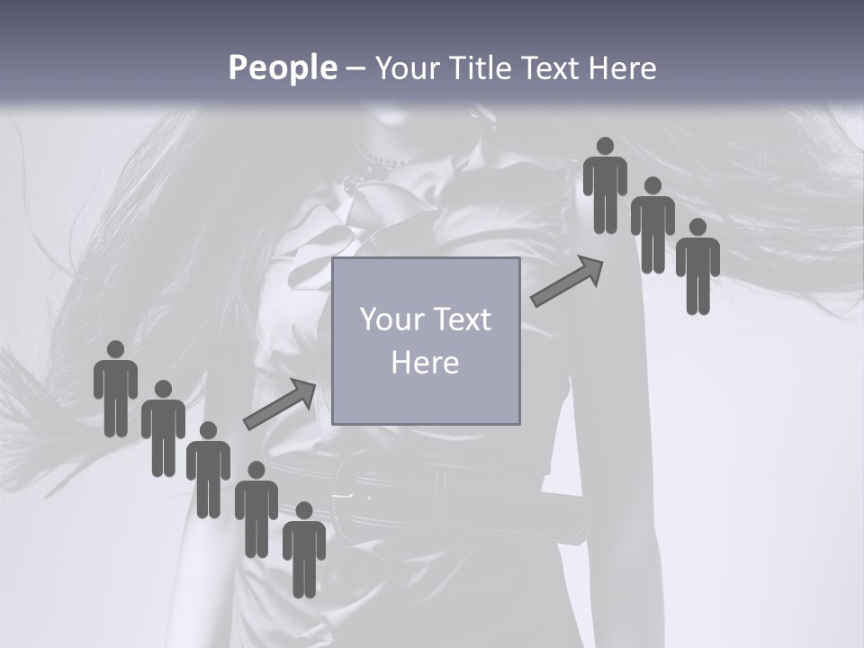 Girl Flying Hair PowerPoint Template