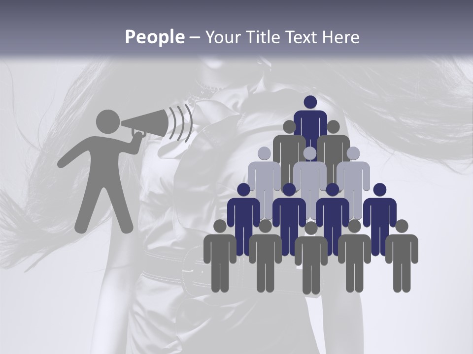 Girl Flying Hair PowerPoint Template