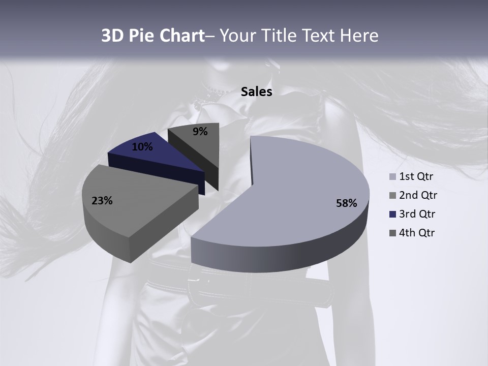 Girl Flying Hair PowerPoint Template