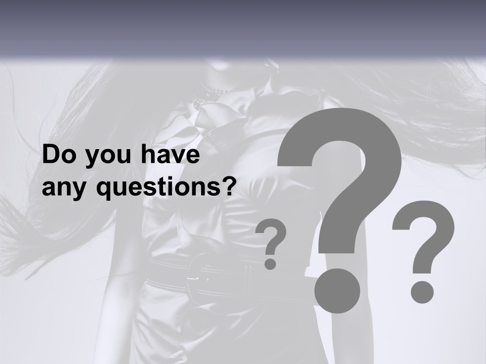 Girl Flying Hair PowerPoint Template