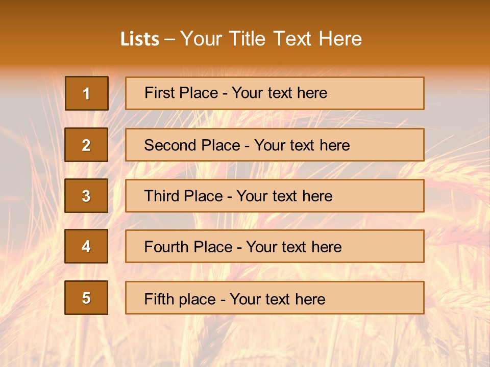 Golden Wheat PowerPoint Template