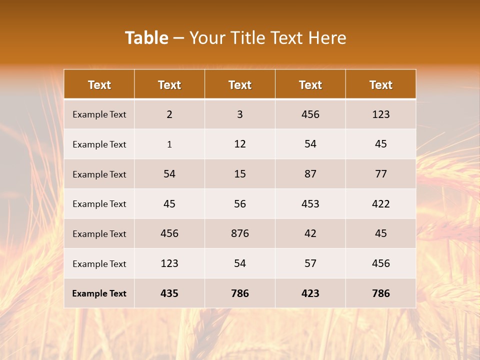 Golden Wheat PowerPoint Template