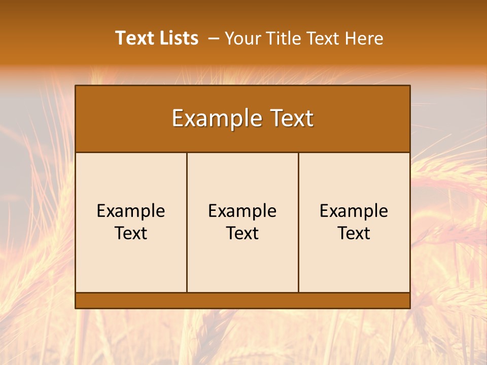 Golden Wheat PowerPoint Template