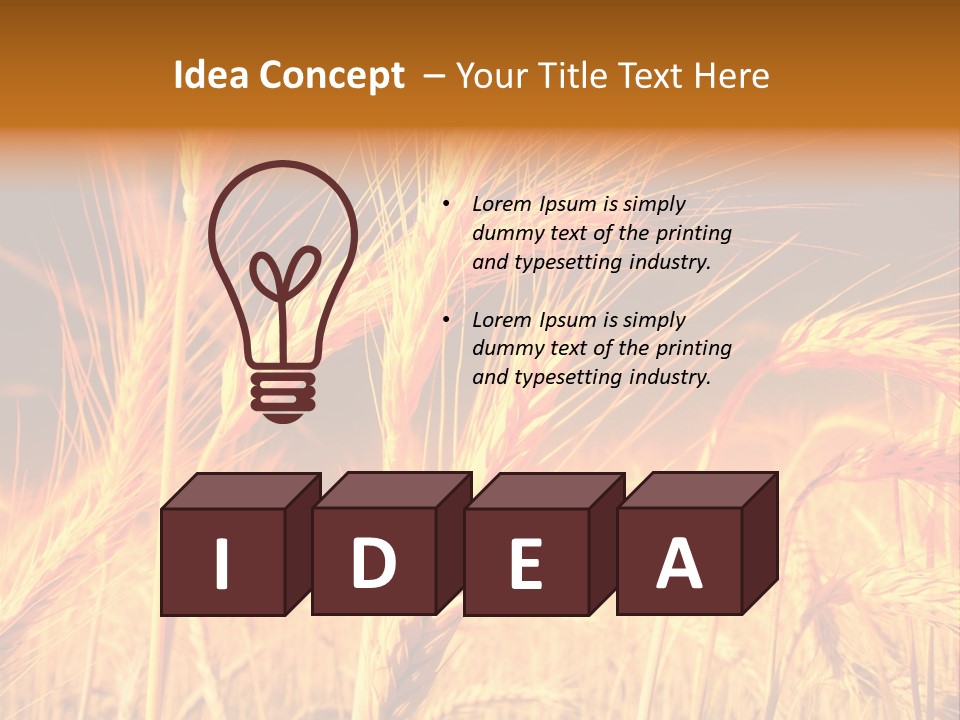 Golden Wheat PowerPoint Template