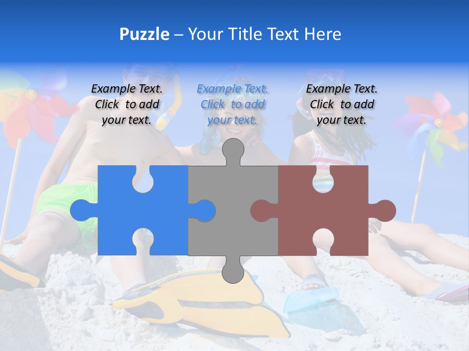 Youngsters Happy Carefree PowerPoint Template