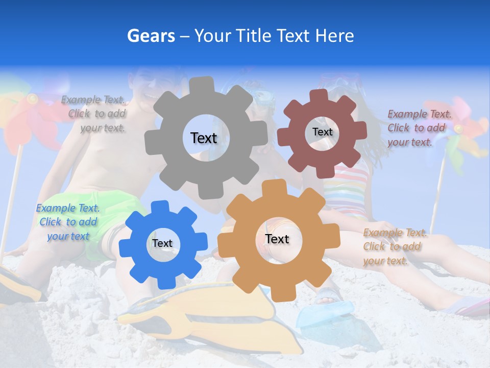 Youngsters Happy Carefree PowerPoint Template