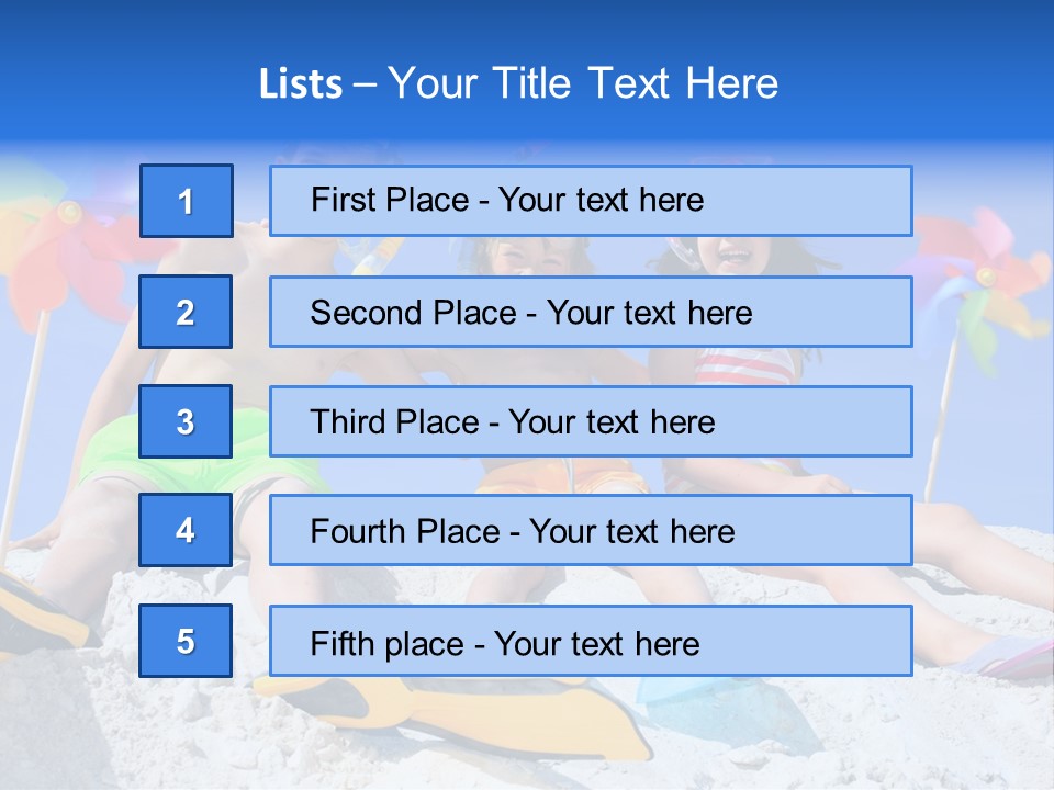 Youngsters Happy Carefree PowerPoint Template
