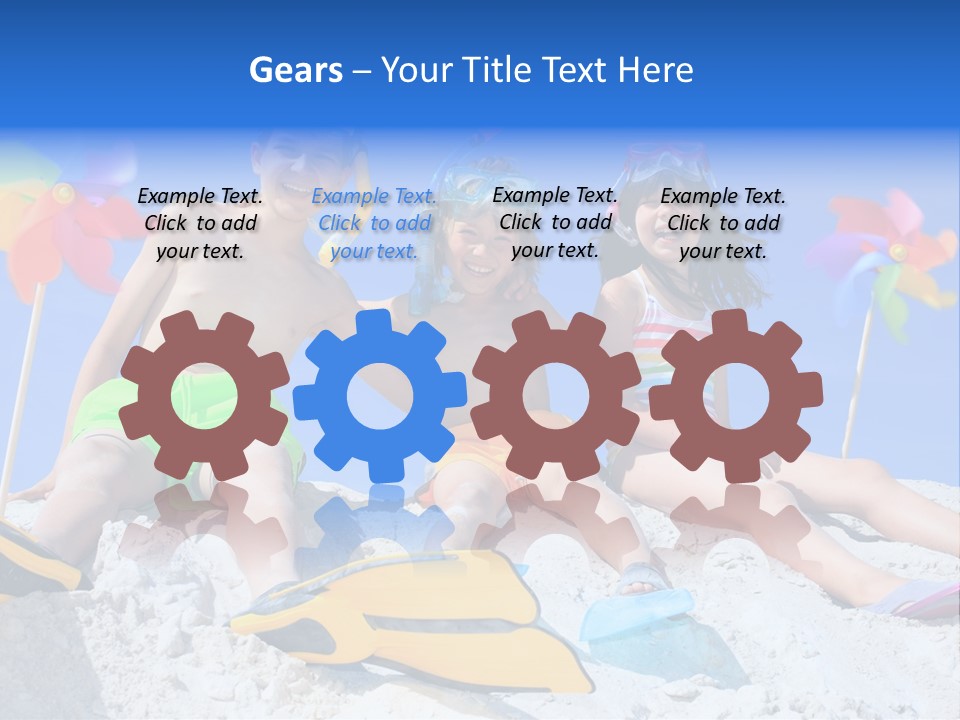 Youngsters Happy Carefree PowerPoint Template