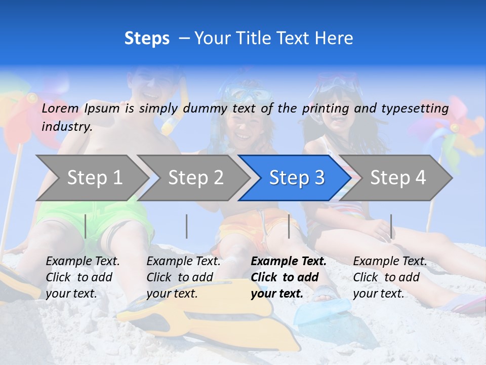 Youngsters Happy Carefree PowerPoint Template