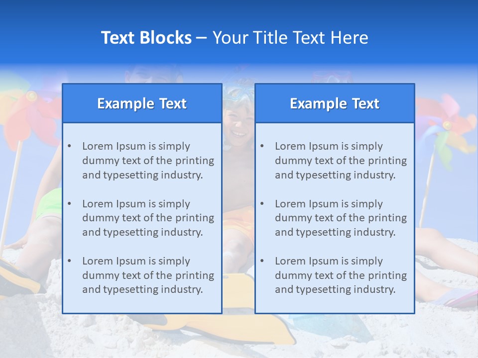 Youngsters Happy Carefree PowerPoint Template