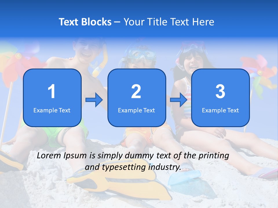 Youngsters Happy Carefree PowerPoint Template