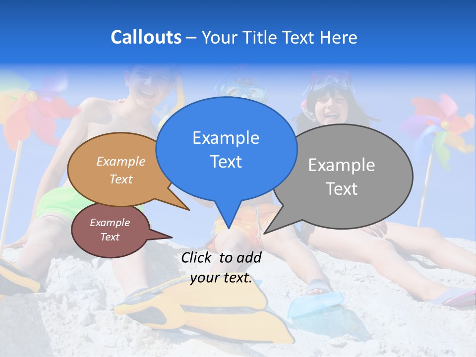 Youngsters Happy Carefree PowerPoint Template