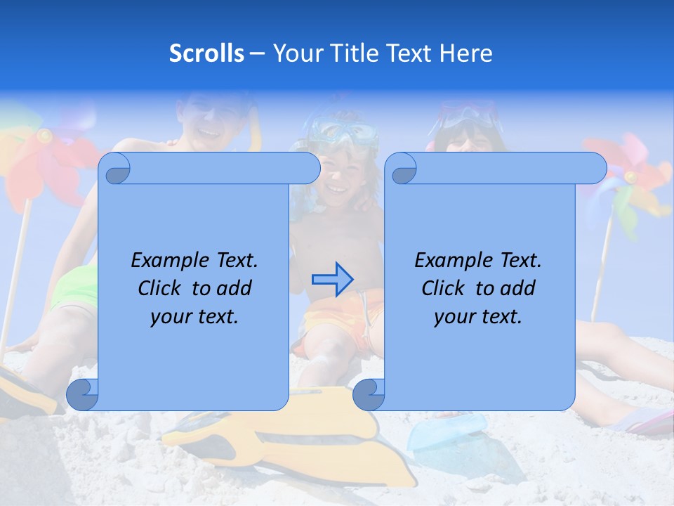Youngsters Happy Carefree PowerPoint Template