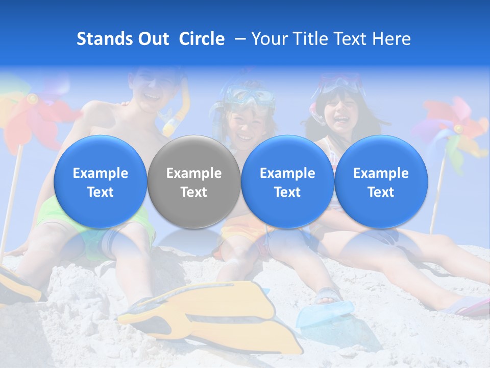 Youngsters Happy Carefree PowerPoint Template