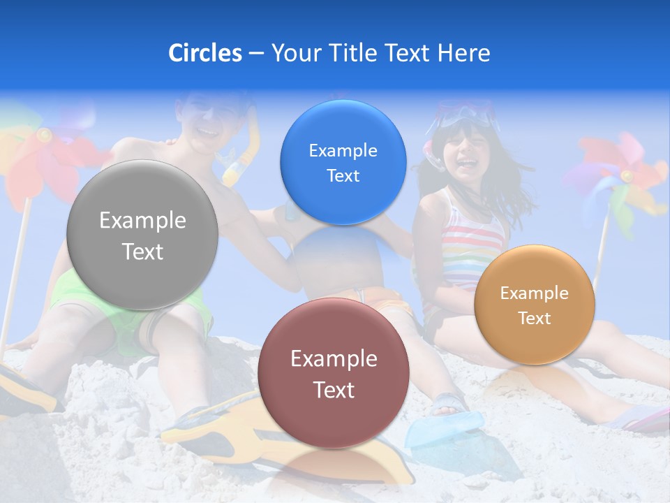 Youngsters Happy Carefree PowerPoint Template