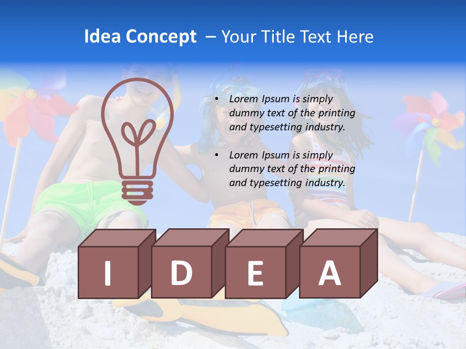 Youngsters Happy Carefree PowerPoint Template