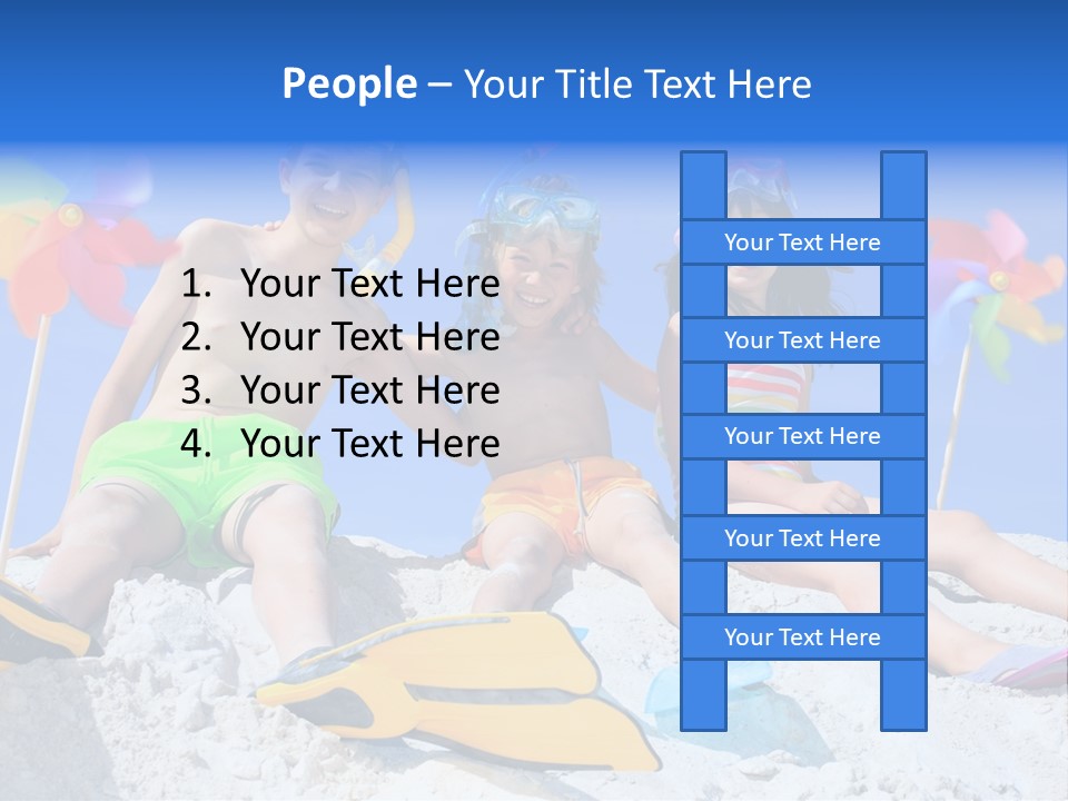 Youngsters Happy Carefree PowerPoint Template