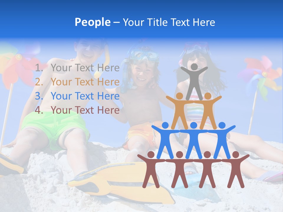 Youngsters Happy Carefree PowerPoint Template