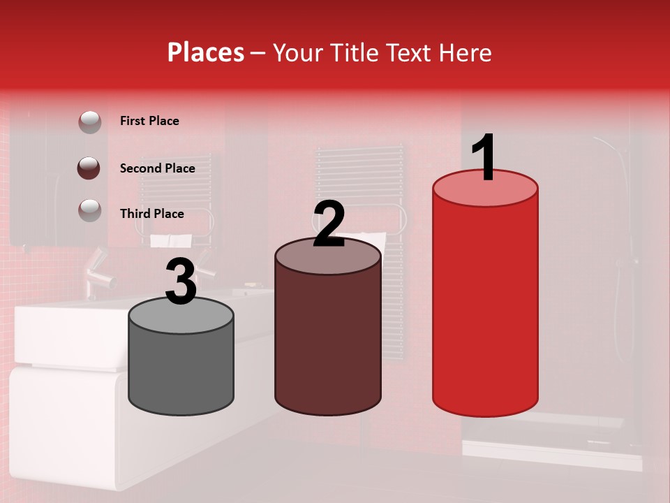 Red Bathroom PowerPoint Template