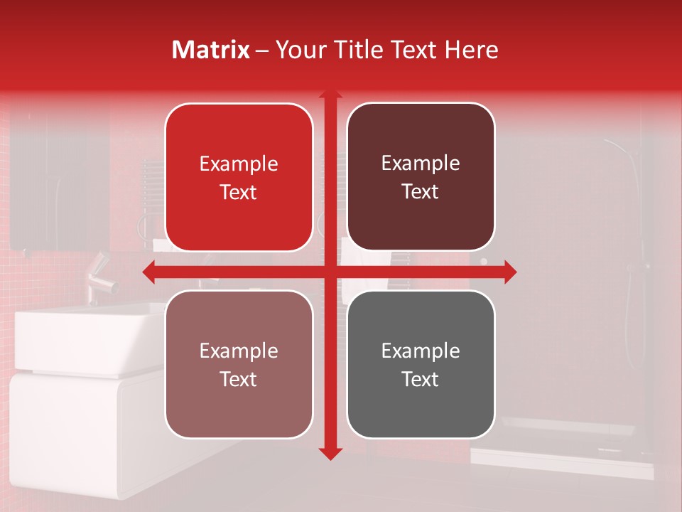 Red Bathroom PowerPoint Template