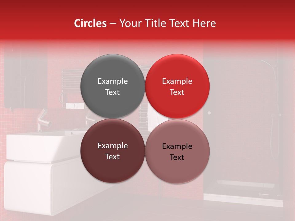 Red Bathroom PowerPoint Template