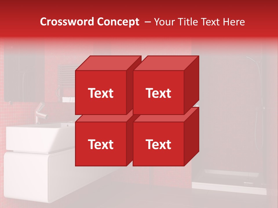 Red Bathroom PowerPoint Template