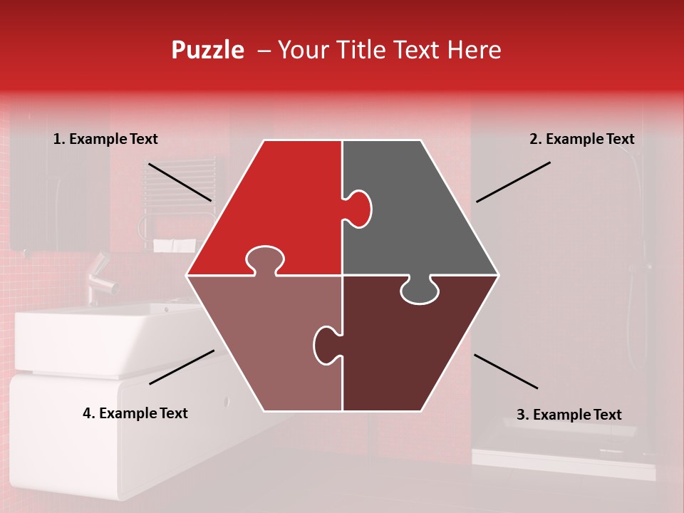 Red Bathroom PowerPoint Template