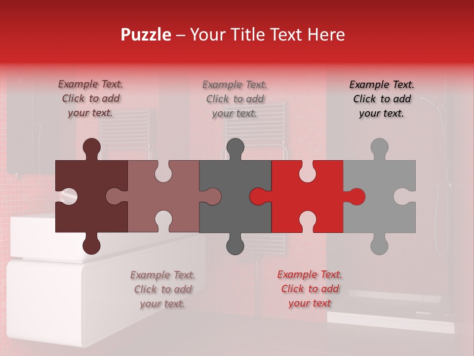 Red Bathroom PowerPoint Template