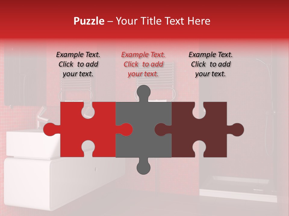 Red Bathroom PowerPoint Template