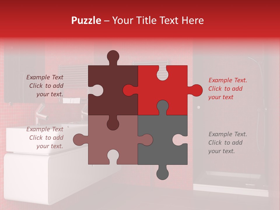 Red Bathroom PowerPoint Template