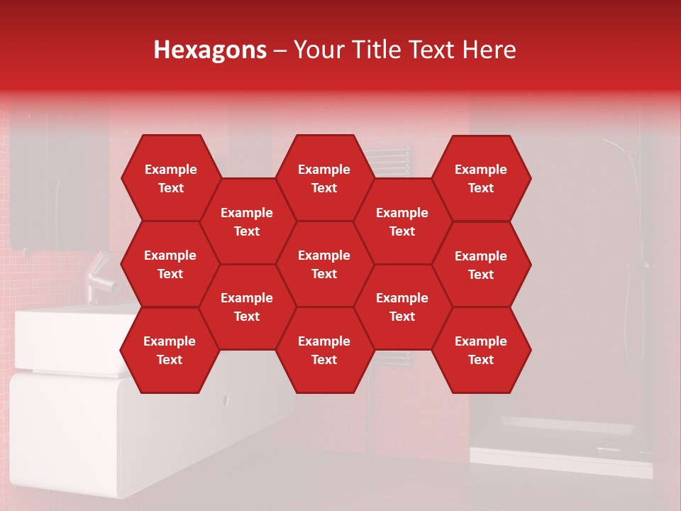 Red Bathroom PowerPoint Template