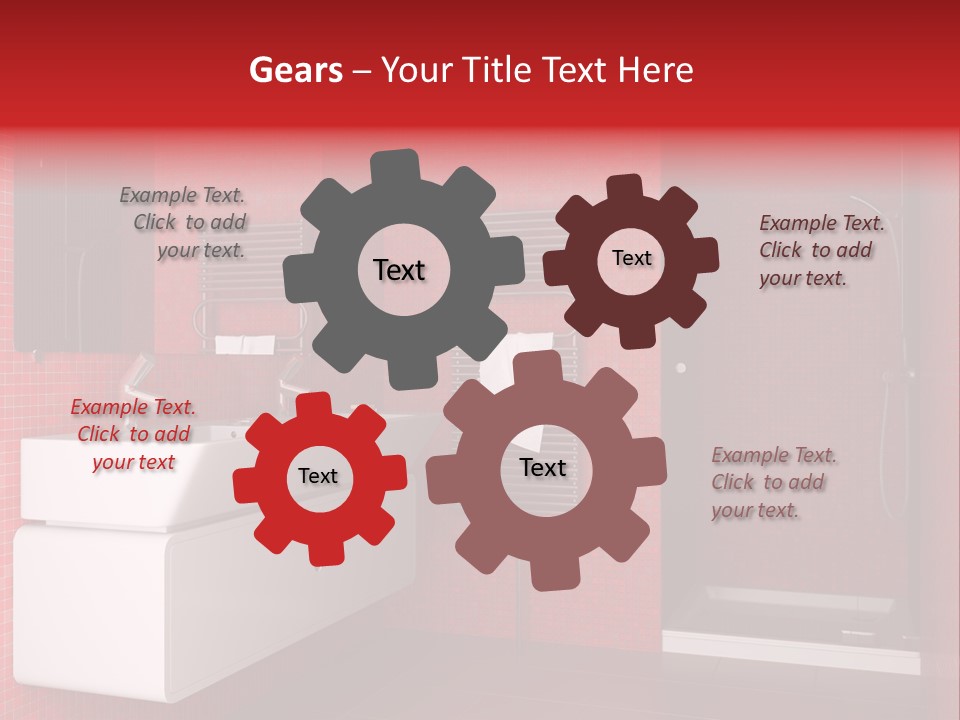 Red Bathroom PowerPoint Template