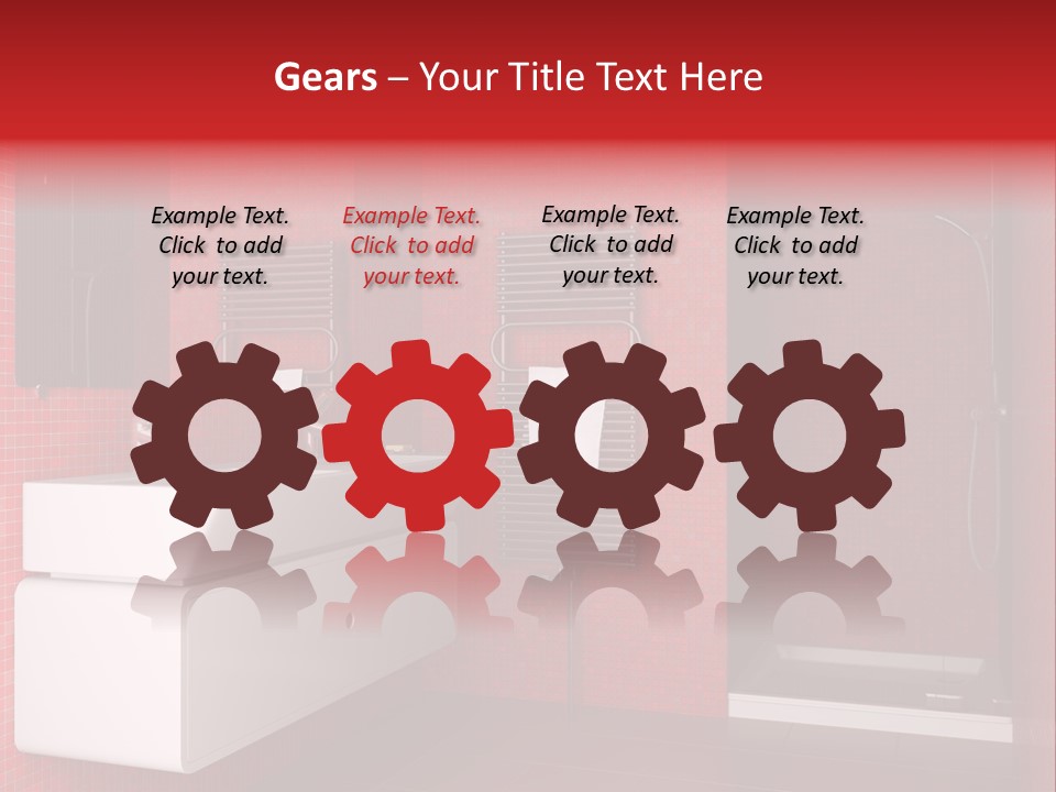 Red Bathroom PowerPoint Template