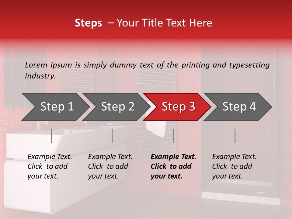 Red Bathroom PowerPoint Template