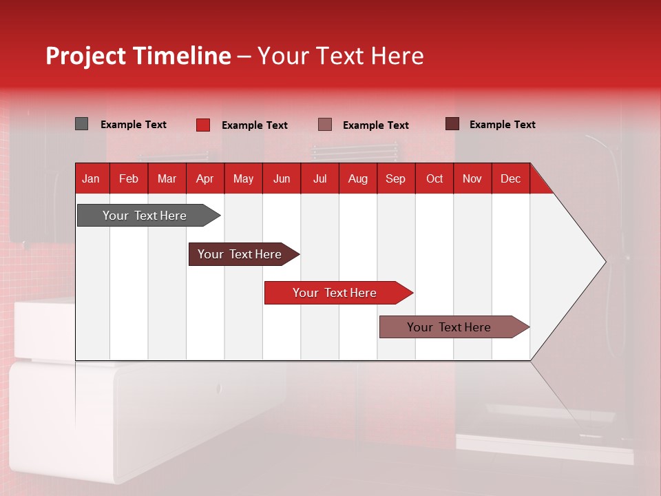 Red Bathroom PowerPoint Template