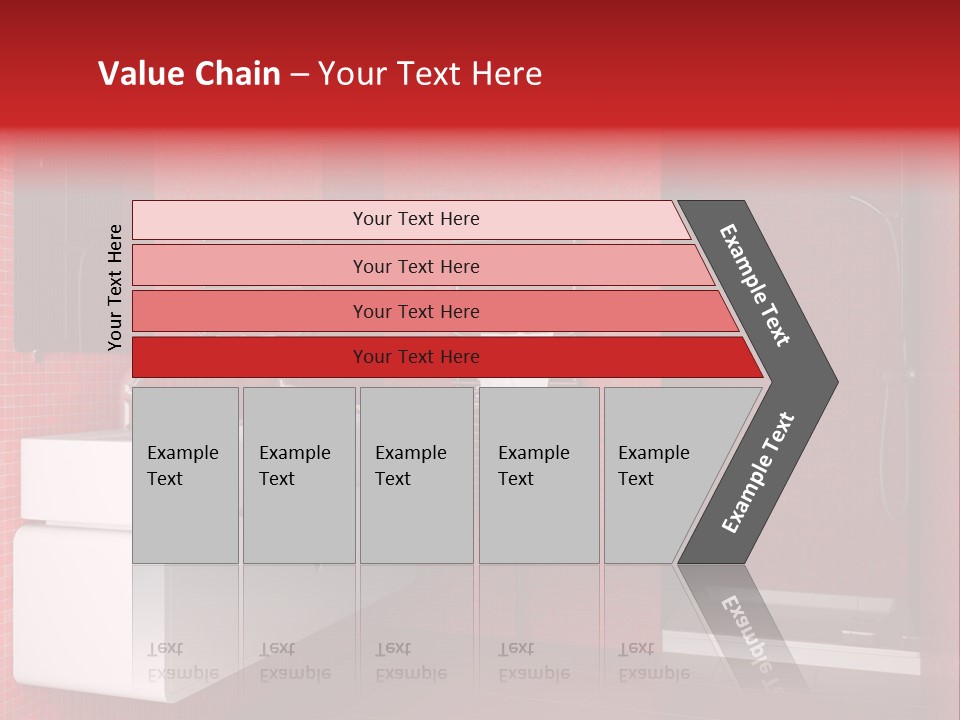 Red Bathroom PowerPoint Template