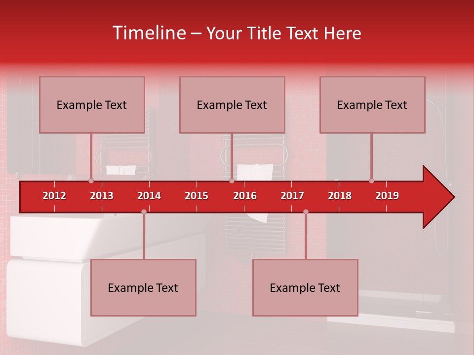 Red Bathroom PowerPoint Template