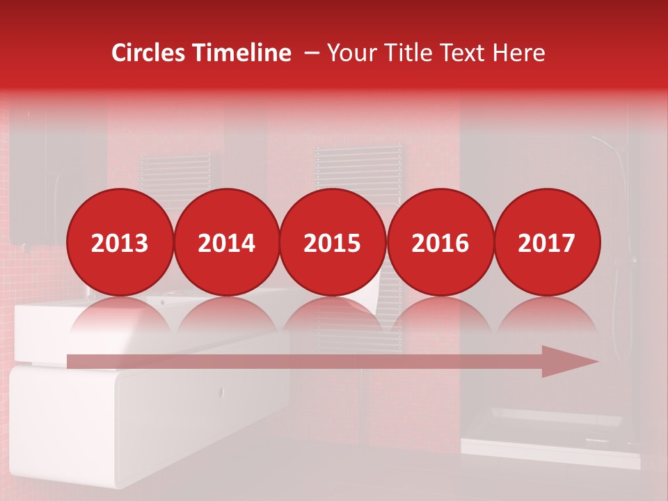 Red Bathroom PowerPoint Template