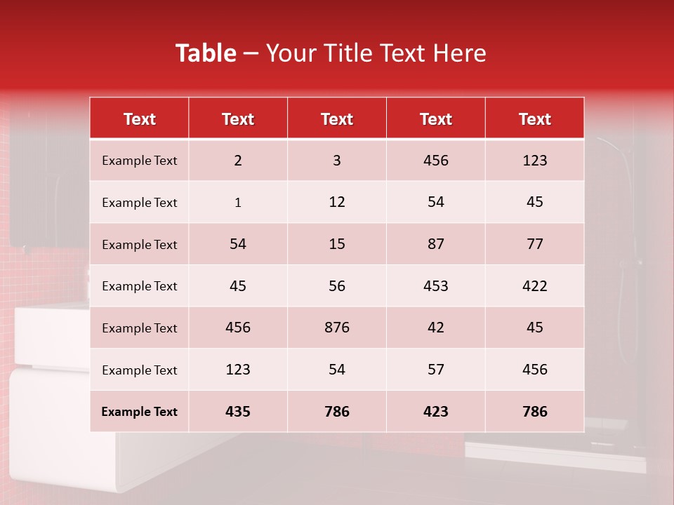 Red Bathroom PowerPoint Template