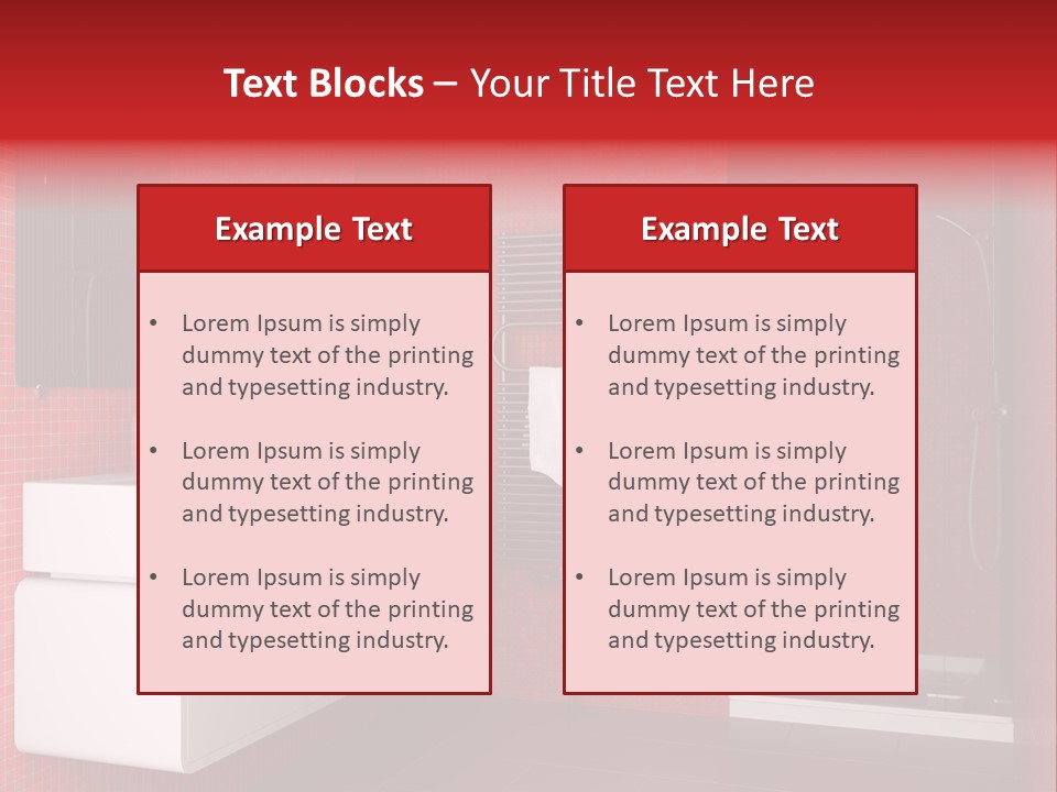 Red Bathroom PowerPoint Template