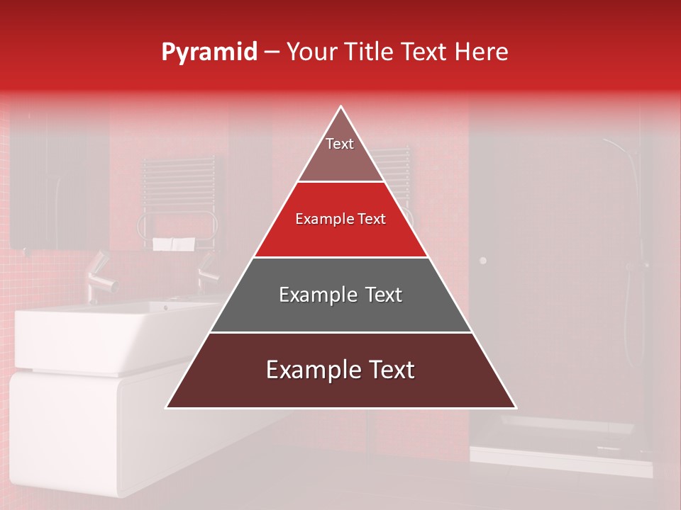 Red Bathroom PowerPoint Template