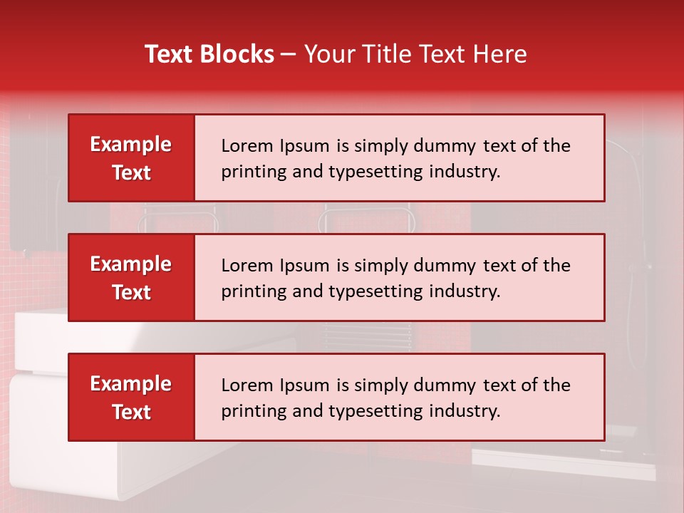 Red Bathroom PowerPoint Template
