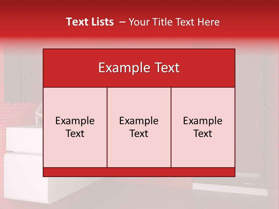 Red Bathroom PowerPoint Template
