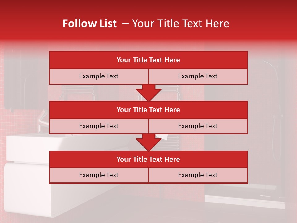 Red Bathroom PowerPoint Template